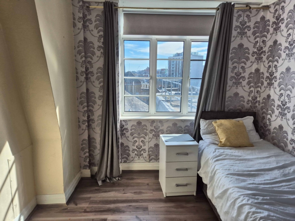 Single bedroom interior measured building survey London